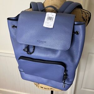 Coach Periwinkle Leather Men's unisex Backpack